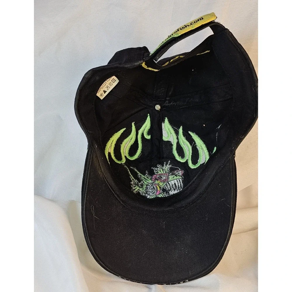 NHRA Nitro Fish Full Throttle Drag Racing Cap Flames Signed Kenny Koretsky & Mor